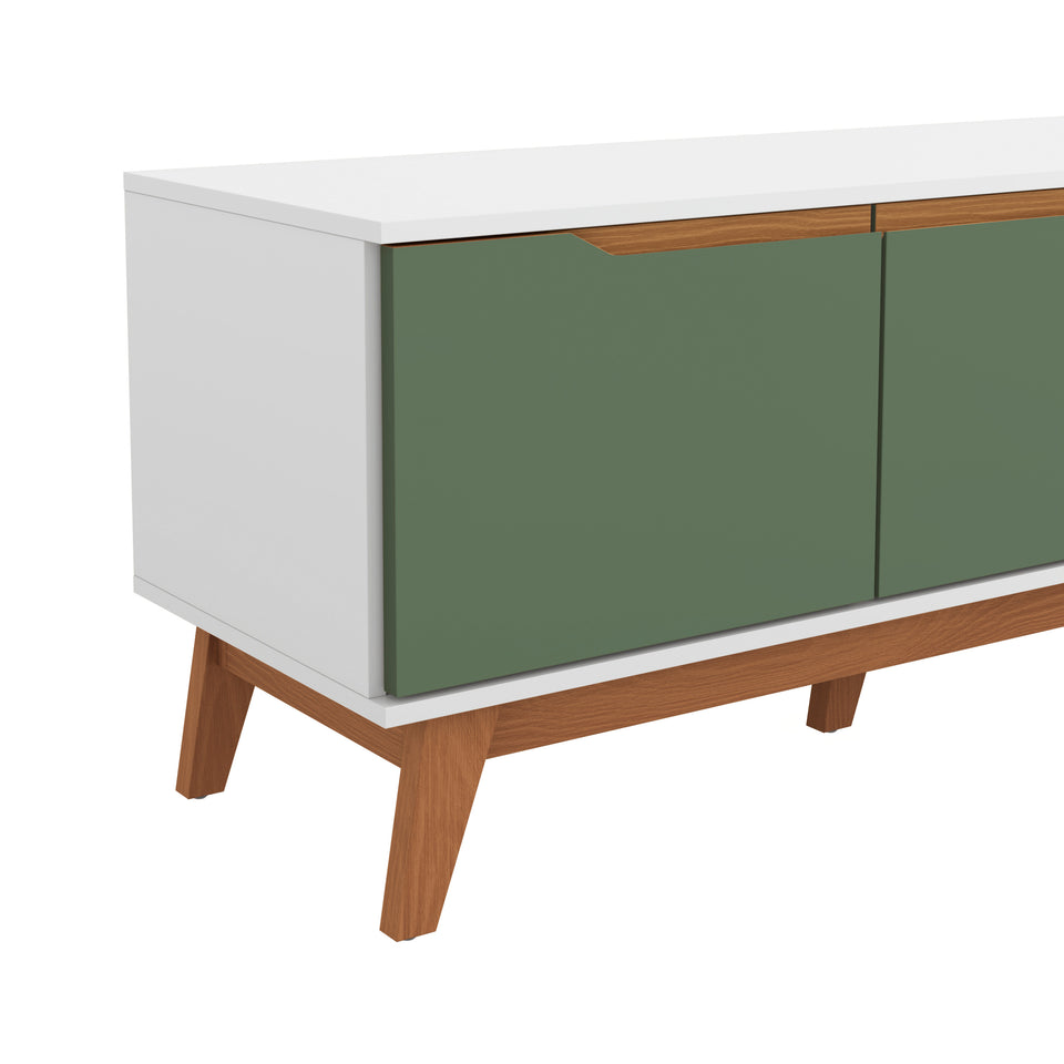 Mueble TV 75" Kappesberg 180cm con 3 Puertas Blanco/Verde