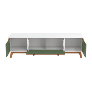 Mueble TV 75" Kappesberg 180cm con 3 Puertas Blanco/Verde