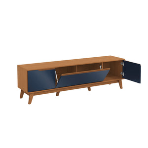 Mueble TV 75" Kappesberg 180cm con 3 Puertas Canela/Azul