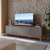 Mueble TV 75" Kappesberg 180cm con 3 Puertas Canela/Gris