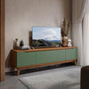 Mueble TV 75" Kappesberg 180cm con 3 Puertas Canela/Verde