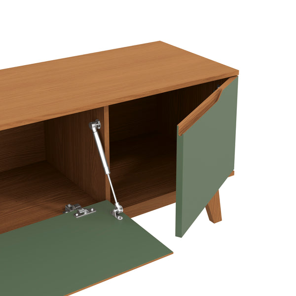 Mueble TV 75" Kappesberg 180cm con 3 Puertas Canela/Verde