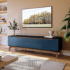 Mueble TV 75" Kappesberg 180cm con 3 Puertas Negro/Azul