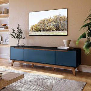 Mueble TV 75" Kappesberg 180cm con 3 Puertas Negro/Azul