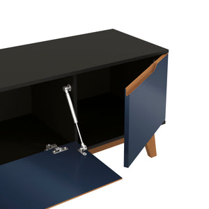 Mueble TV 75" Kappesberg 180cm con 3 Puertas Negro/Azul