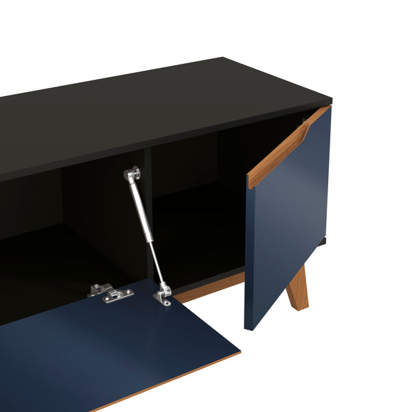 Mueble TV 75" Kappesberg 180cm con 3 Puertas Negro/Azul