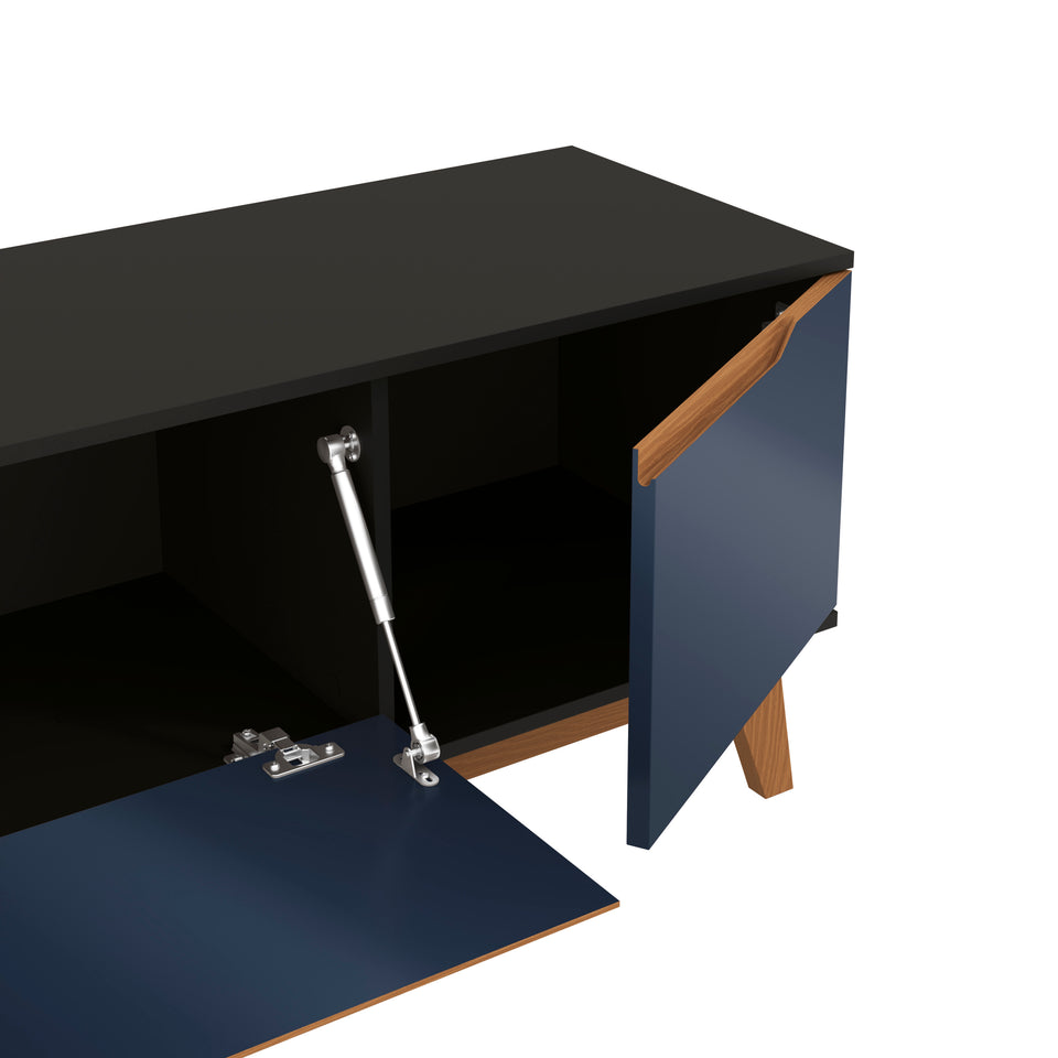 Mueble TV 75" Kappesberg 180cm con 3 Puertas Negro/Azul