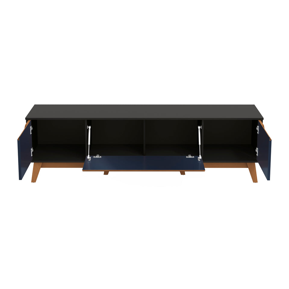 Mueble TV 75" Kappesberg 180cm con 3 Puertas Negro/Azul
