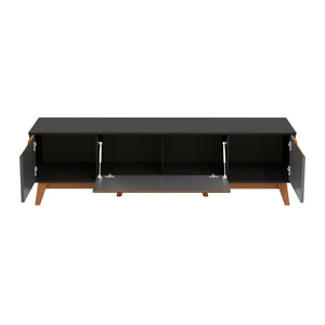 Mueble TV 75" Kappesberg 180cm con 3 Puertas Negro/Gris