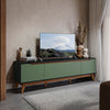 Mueble TV 75" Kappesberg 180cm con 3 Puertas Negro/Verde
