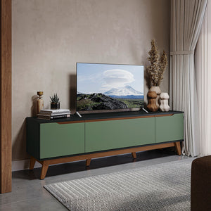 Mueble TV 75" Kappesberg 180cm con 3 Puertas Negro/Verde