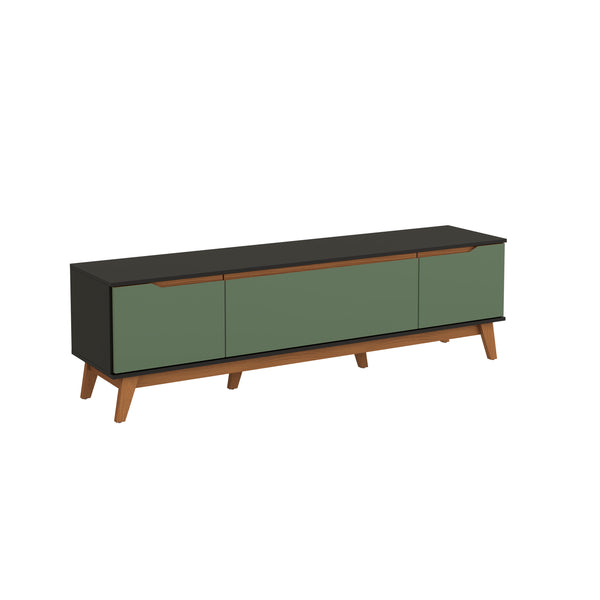Mueble TV 75" Kappesberg 180cm con 3 Puertas Negro/Verde