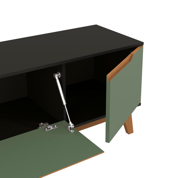 Mueble TV 75" Kappesberg 180cm con 3 Puertas Negro/Verde