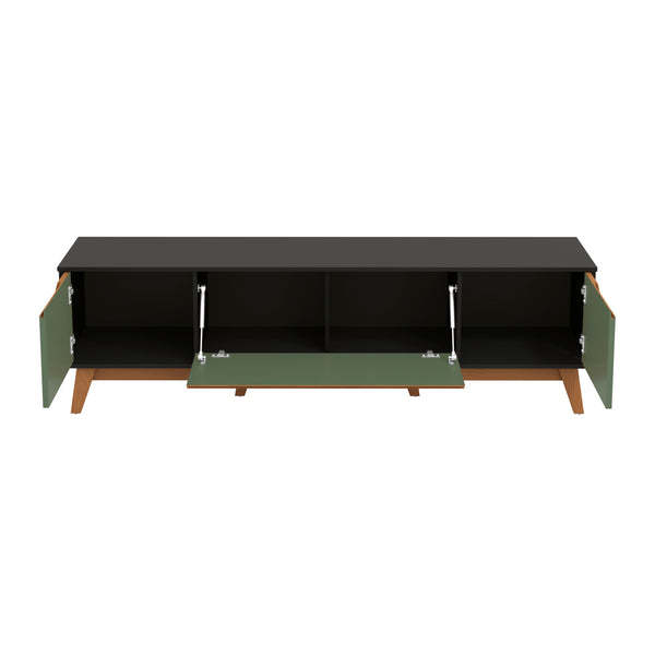 Mueble TV 75" Kappesberg 180cm con 3 Puertas Negro/Verde