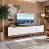 Mueble TV 75" Kappesberg 180cm con 3 Puertas Canela/Blanco