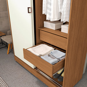 Placard Ropero Kappesberg 2 Puertas 121x200 Canela/Blanco