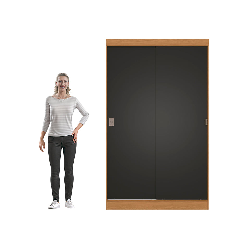 Placard Ropero Kappesberg 2 Puertas 121x200 Canela/Negro