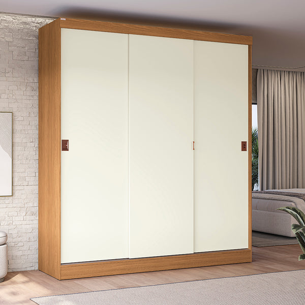 Placard Ropero Kappesberg 3 Puertas 180x200 Canela/Blanco