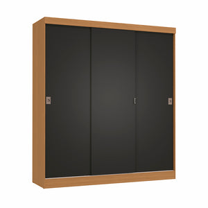 Placard Ropero Kappesberg 3 Puertas 180x200 Canela/Negro