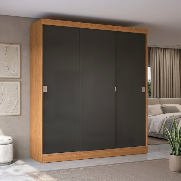 Placard Ropero Kappesberg 3 Puertas 180x200 Canela/Negro