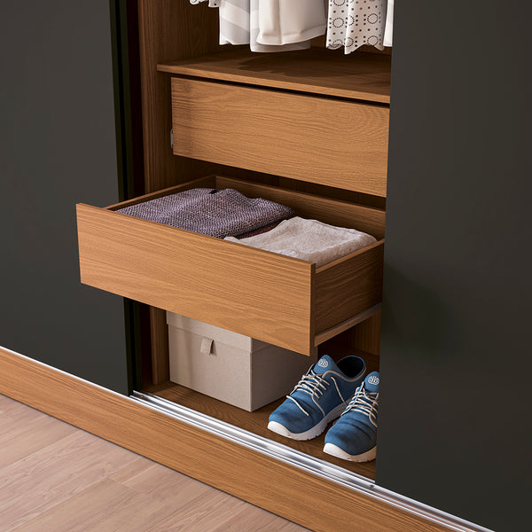 Placard Ropero Kappesberg 3 Puertas 180x200 Canela/Negro