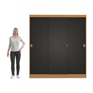 Placard Ropero Kappesberg 3 Puertas 180x200 Canela/Negro