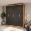 Placard Ropero Kappesberg 6 Puertas 180x200 Canela/Negro