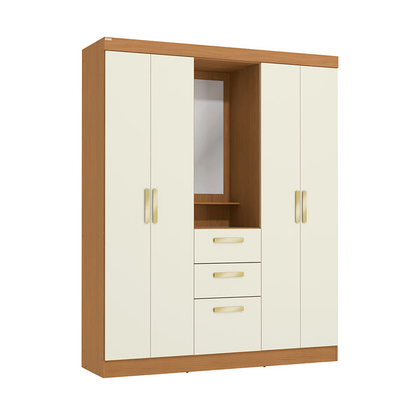 Placard Ropero Kappesberg 4 Puertas 160x200 Canela/Blanco
