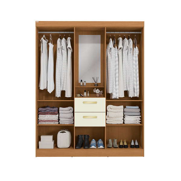 Placard Ropero Kappesberg 4 Puertas 160x200 Canela/Blanco
