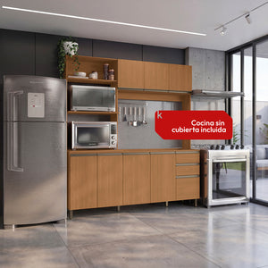 Cocina Integral Kappesberg Luna 192.5cm Canela Sin Tarja