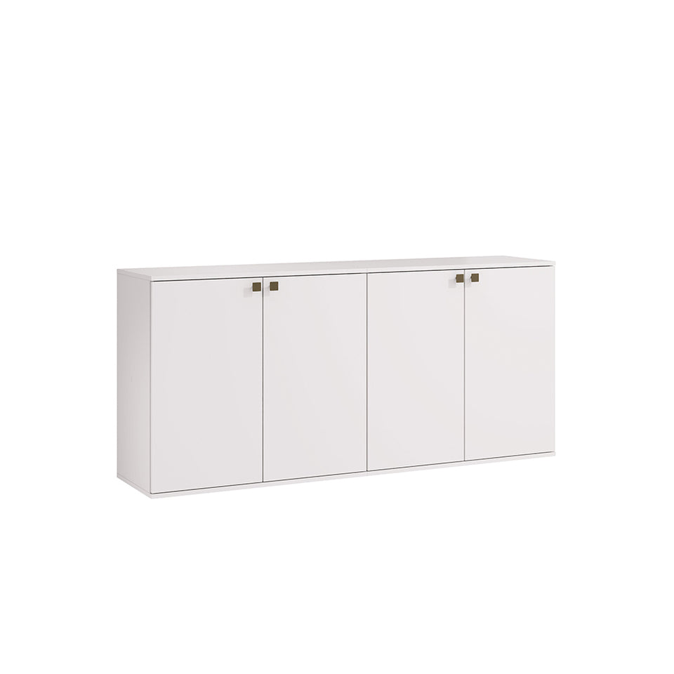 Rack TV Flotante 160cm 4 Puertas Kappesberg Blanco