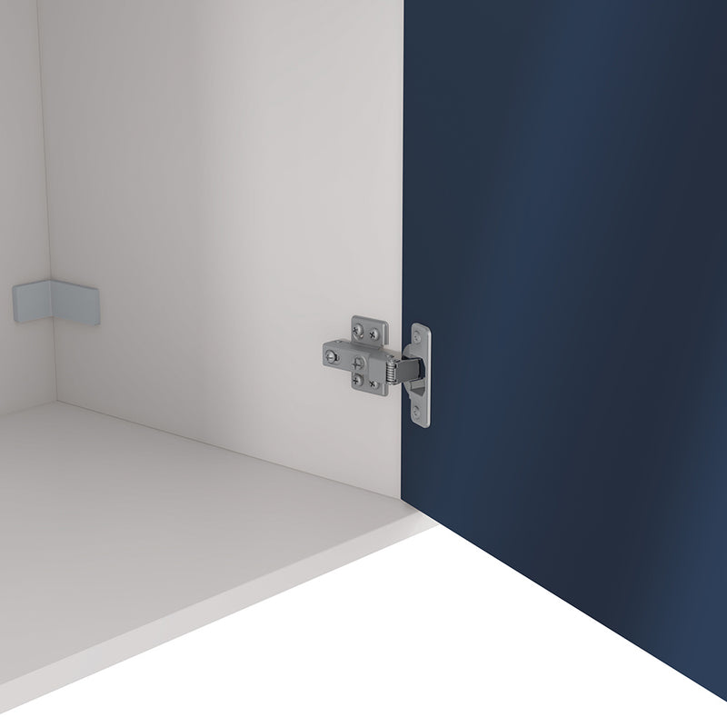 Rack TV Flotante 160cm 4 Puertas Kappesberg Blanco Azul