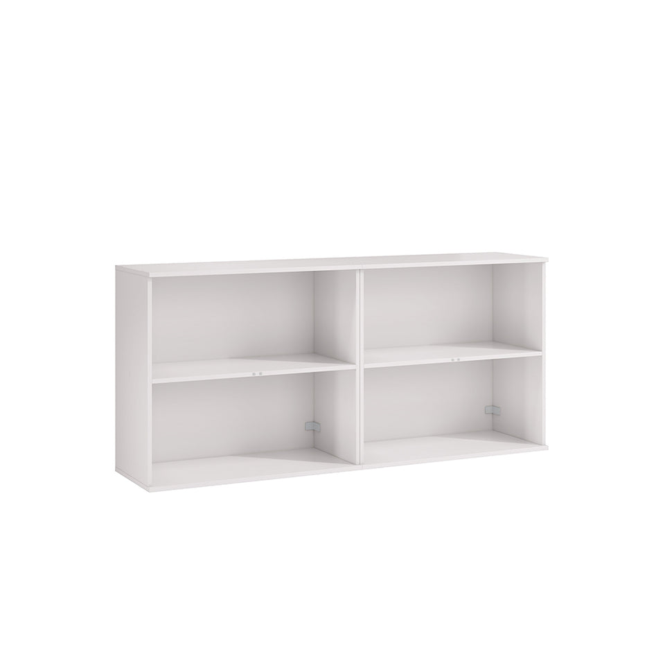 Rack TV Flotante 160cm 4 Puertas Kappesberg Blanco Nogal