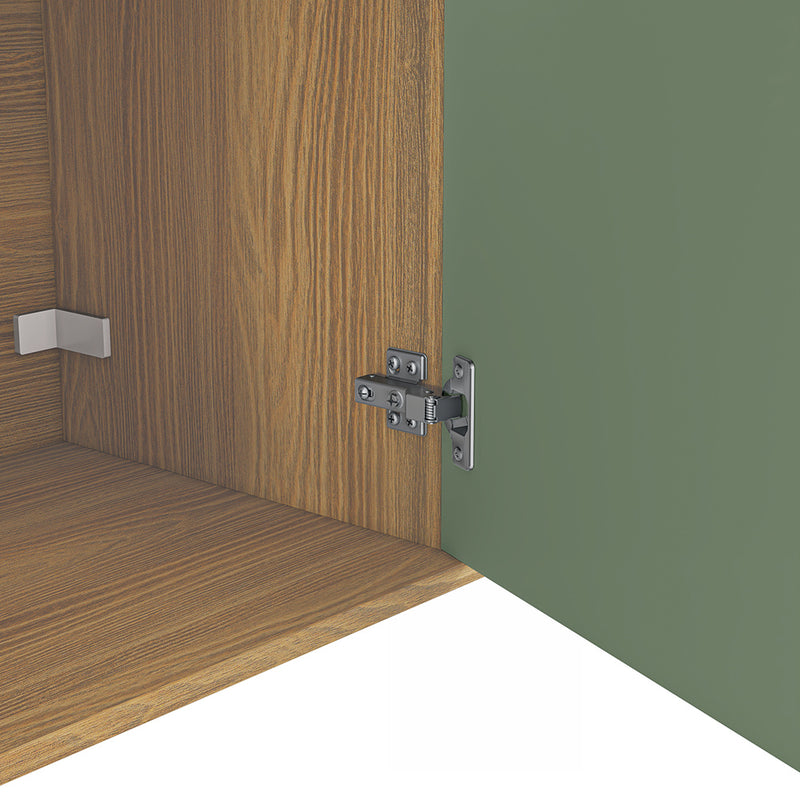 Rack TV Flotante 160cm 4 Puertas Kappesberg Nogal Verde