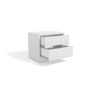Mesa de Luz 2 Cajones 54cm Kappesberg Blanco
