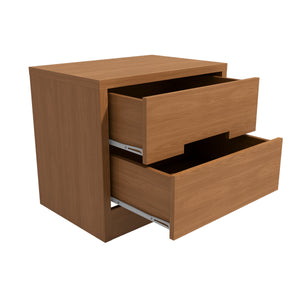 Mesa de Luz 2 Cajones 54cm Kappesberg Canela