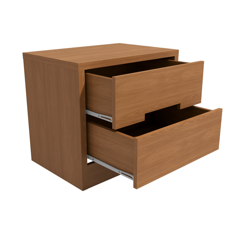 Mesa de Luz 2 Cajones 54cm Kappesberg Canela