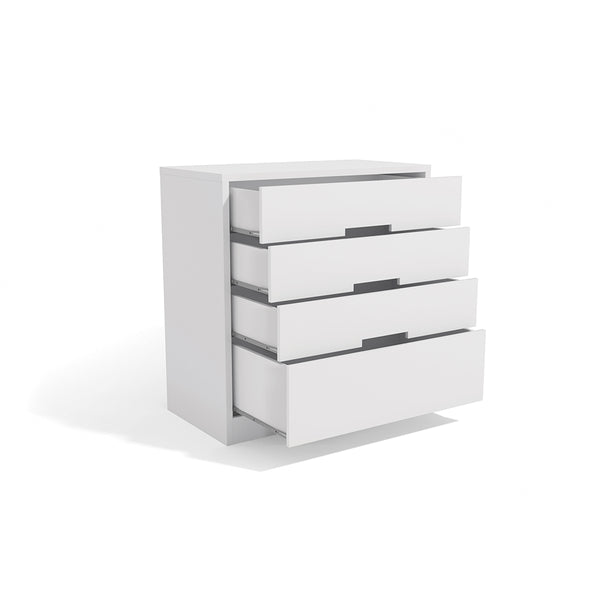 Cómoda con 4 Cajones 91cm MDP y MDF Kappesberg Blanco