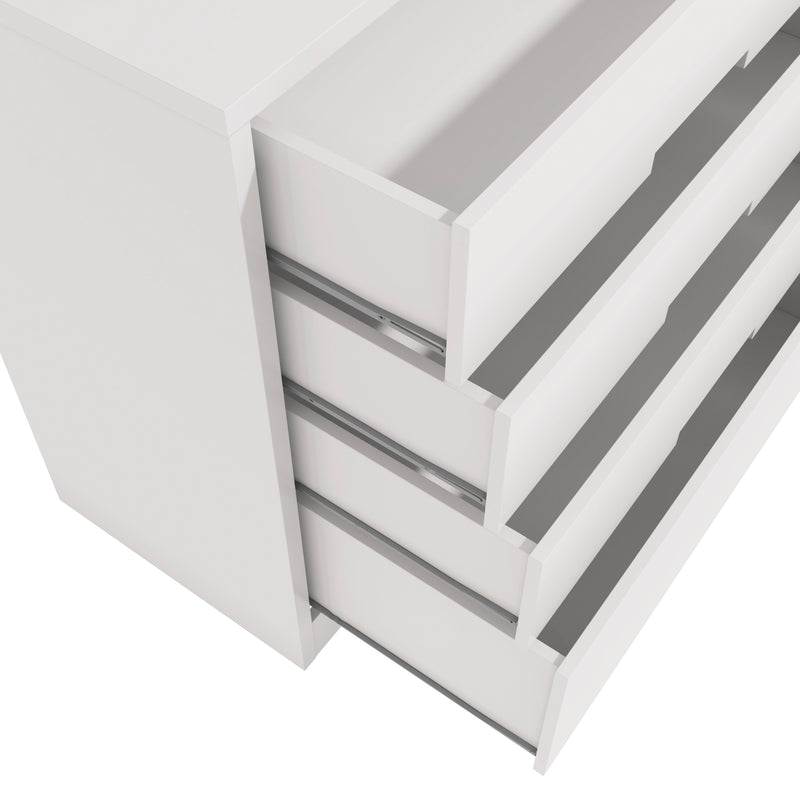 Cómoda con 4 Cajones 91cm MDP y MDF Kappesberg Blanco