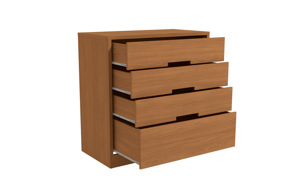 Cómoda con 4 Cajones 91cm MDP y MDF Kappesberg Canela