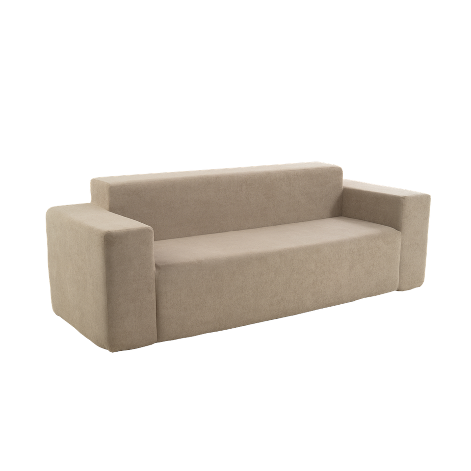 Sofá 3 Cuerpos 236cm Bouclé Kappesberg Capuccino