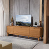 Rack Mueble TV 75" MDP 180cm 3 Portas Kappesberg Canela