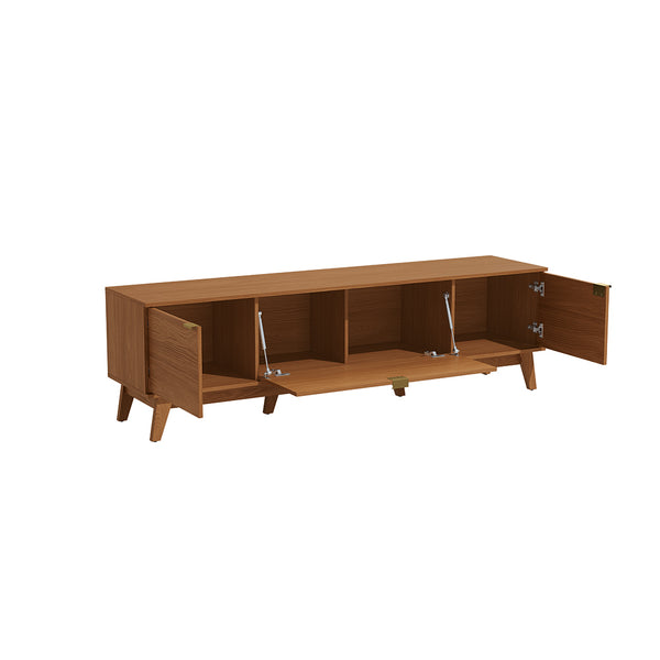 Rack Mueble TV 75" MDP 180cm 3 Portas Kappesberg Canela