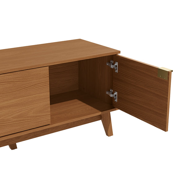 Rack Mueble TV 75" MDP 180cm 3 Portas Kappesberg Canela