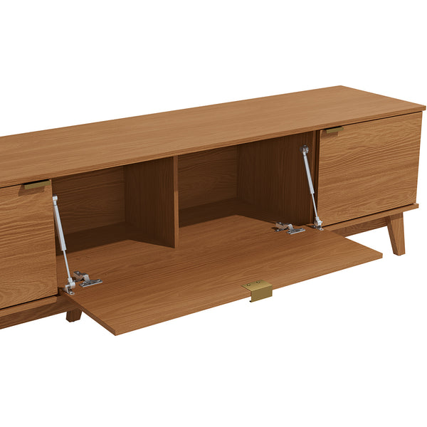 Rack Mueble TV 75" MDP 180cm 3 Portas Kappesberg Canela