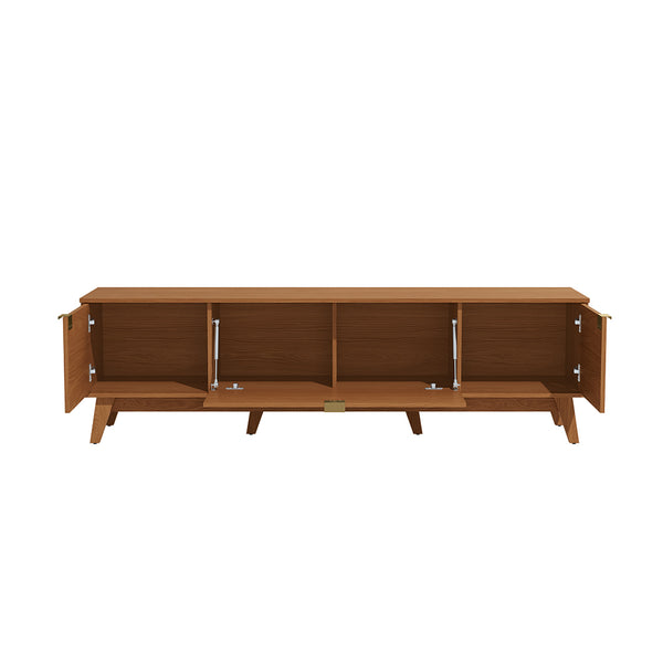Rack Mueble TV 75" MDP 180cm 3 Portas Kappesberg Canela