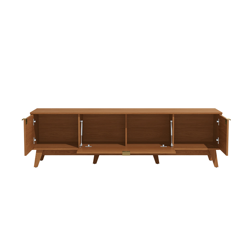 Rack Mueble TV 75" MDP 180cm 3 Portas Kappesberg Canela