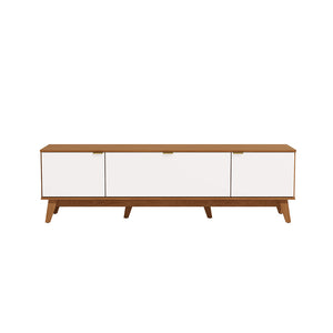 Rack Mueble TV 75" MDP 180cm Kappesberg Canela/Blanco