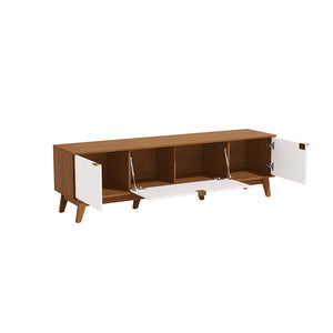 Rack Mueble TV 75" MDP 180cm Kappesberg Canela/Blanco