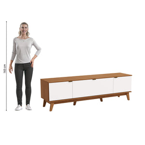 Rack Mueble TV 75" MDP 180cm Kappesberg Canela/Blanco